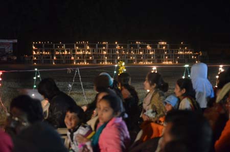 Fabindia written in candles