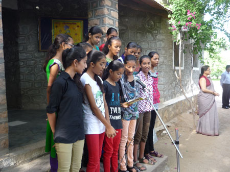 Group Song presentation by Class VIII